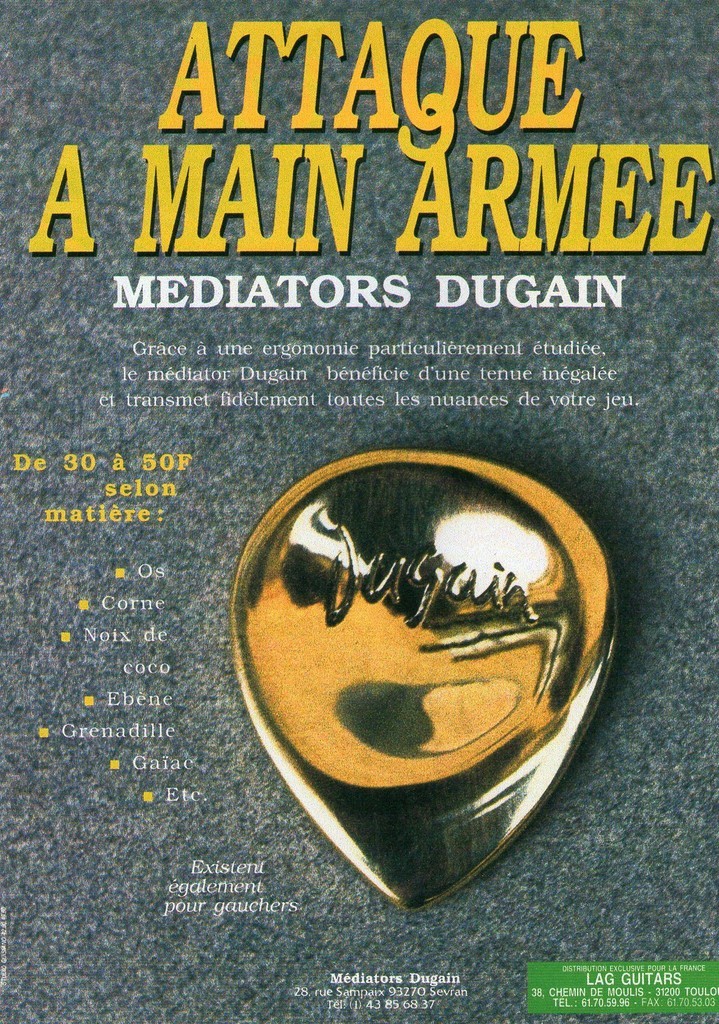 Médiator en or massif